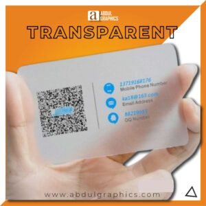 Best 3 Transparent Business Card Printing